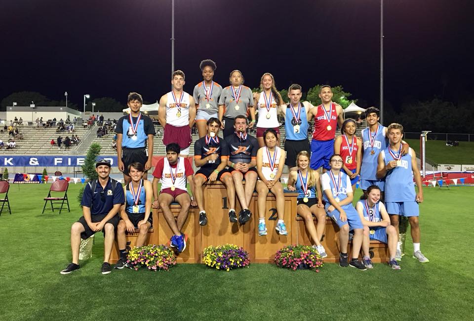 CIF Unified Track Athletes with medals