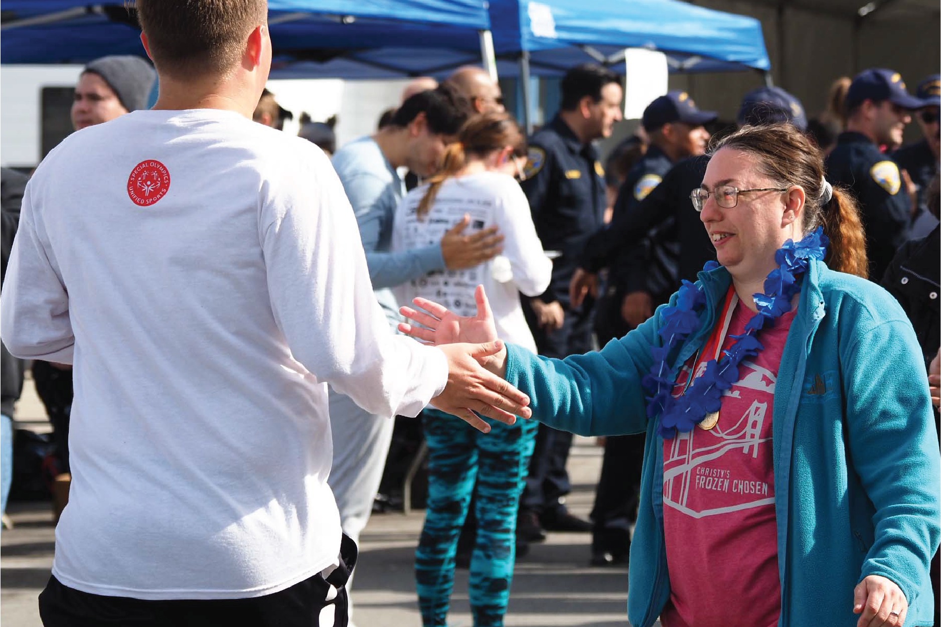 Athlete Angela Page at an event