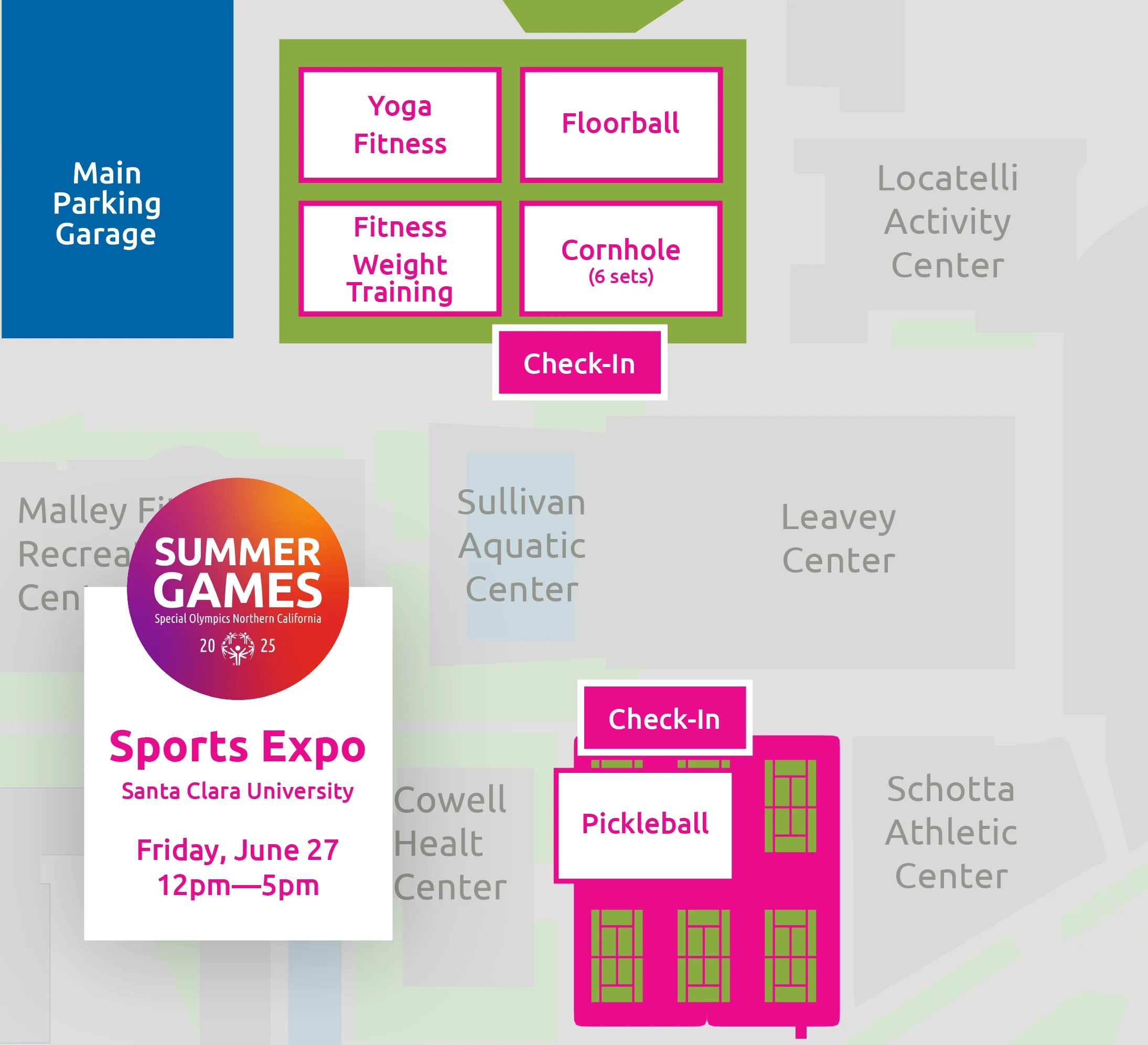 Santa Clara University Map – Sports Expo 2025